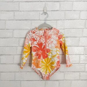 CARTER’S Baby Girls Floral Rashguard One Piece Swimsuit